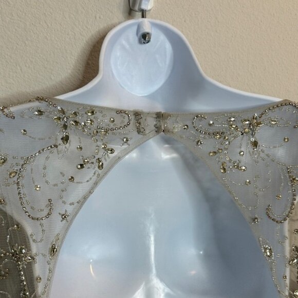 Christina Wu Gray Embellished Maxi Dress - Picture 6 of 7